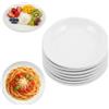 Umllpet Piatti Piani Melamina Bianchi per Dessert Antipasti | Set 6 pezzi 17,7cm bianchi melamina lavabili in lavastoviglie resistenti al calore adatti casa campeggio picnic ristorante
