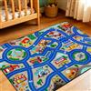 JynkZylphre Tappeto da Gioco per Bambini 80x120cm Tappeto da Gioco Antiscivolo Tappetino da Gioco Lavabile in Lavatrice a Pelo Corto per Decorare e Giocare Nella Cameretta dei Bambini -5