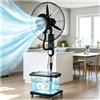 Generic Ventilatore Nebulizzatore, Ventilatore Con Acqua 42L Removable Water Tank | 3 Velocità Selezionabili, Ventilatore Nebulizzatore Esterno Altezza Regolabile, Ventilatore per Terrazze, Giardini(81cm/32in)