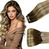 Hetto extension Microring Balayage Marrone con Biondo Chiaro 35cm 50Ciocche