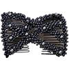 Maxtonser Pettini magici per capelli, pettini per capelli da donna, con rombo e perline, pettinini laterali elasticizzati, doppio lato, clip per chignon, strumento per acconciature fai da te, stile 4