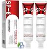 Bukbas 2PCS SP-6 Dentifricio Sbiancante Probiotico, Dentifricio con 6 Probiotici, Senza Fluoro,Pulisce in Profondità, Rinfresca L'alito, Rimuove le Macchie dai Denti, 140g per Tubo (A)