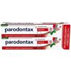 PARODONTAX - Dentifricio Protezione Fluoro - Aiuta a migliorare la salute delle gengive, a mantenere un alito fresco e combattere le carie - Agisce contro la placca dentale - 2 x 75 ml