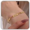 Handmade Multiplo bracciale con nome, su misura graffetta personalizzato barra mini per mamma delicato per ragazze