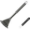 Fackelmann 9932550 Duo - Spremiapatate, per patate, per patate, picche patate, acciaio inossidabile, plastica, argento, nero, 25,5 x 8,3 x 8 cm