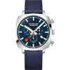 Mondaine Grand cushion chrono square orologio Uomo Analogico Al quarzo con cinturino in Tela MSL.41440.LD.SET
