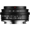 Generico DSLR Camera Lens, Obiettivo verticale da 25 mm F1.8, compatibile con Sony E | Compatibile con X Mount, RF, EF-M, M4/3, Z Mount, L Mount (XF)