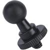 JSGHGDF Adattatore filettato da 1/4 con testa a sfera da 17 mm | Pezzo di montaggio nero per treppiedi per fotocamera, supporto cruscotto, bracci tablet, hardware di ricambio compatto