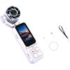 Generic Videocamera da viaggio con autofocus, colore: Bianco | Movimento della lente a 180°, raffreddamento, uso quotidiano del creatore portatile