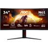 AOC G4 CU34G4ZCA Monitor PC 86,4 cm (34") 3440 x 1440 Pixel Wide Quad HD Nero, Rosso [CU34G4ZCA]