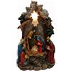 COSE DA CASA Presepe Natalizio con Luci a LED e Sacra Famiglia Re Magi Stella Cometa Luminosa 28cm Completo Gesù Giuseppe Maria Re Magi Idea Regalo di Natale