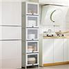 JSWHYBD Credenza Da Cucina Cucina Dispensa Scaffali Della Cucina Armadio Portaoggetti Armadietto Per Cuciture Armadietto Armadi, Pentole, Frigoriferi E Stoviglie A Terra In Multistrato A Fessura Stretta