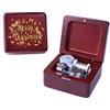 Sinzyo Silent Night Scatola Musicale Vintage in Legno Movimento a orologeria Regalo di Natale San Valentino Compleanno