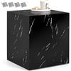 tectake®, tavolino da caffè, tavolino salotto, mobile sala basso, Tavolo divano, comodino, moderno, design minimalista, base con feltrini, tavolo salotto - Legno MDF Effetto Marmo Nero 45 x 45 x 50 cm