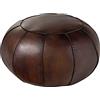 MASSIVMOEBEL24.DE CHESTERFIELD #19 Pouf in vera pelle - marrone 58x58x38