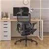 SIHOO B300 Pro Sedia Ufficio Ergonomica, Supporto Lombare Adattivo, Nero | Braccioli Ribaltabili e Rotabili 6D, Poggiatesta 3D Largo, Rete Traspirante, Reclinazione 135°, Schienale Alto
