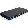 Linksys LGS105-EU Switch di rete non gestito a 5 porte Gigabit, hub Ethernet per la casa e l'ufficio con alloggiamento in metallo, montaggio su scrivania o a parete, splitter Ethernet, Plug and Play