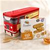 Generico Gentilini Offerta Colazione con Latta Portafette Vintage, Fette Biscottate Classiche 185g e Osvego al Miele con Grani Antichi 500g - Confezione Regalo, Totale 685g