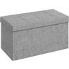 HOMCOM Baule Contenitore Pieghevole 84 L Rivestito in Lino Sintetico con Coperchio, per Soggiorno e Camera da Letto, 76x38x38 cm, Grigio Chiaro | Aosom Italy