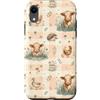 Cozy Countryside Farm Life Design Studio Custodia per iPhone XR Vitello Polli Anatre Coniglio Fattoria Paese Acquerello