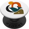 Abstract Midcentury Inspired Geometric T Astratto Mid-Century Geometrico Retro Forme Minimali PopSockets PopGrip Adesivo