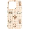Cozy Countryside Farm Life Design Studio Custodia per iPhone 15 Pro Stivali da cowboy cappello agnello riccio Western Farmhouse Art