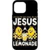 Funny Christian Jesus Lemonade Summer Me Custodia per iPhone 16 Pro Max La vita mi ha dato dei limoni, ma il mio Gesù è Makin Lemonade