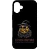 Coven Couture Witchy Halloween Fashion G Custodia per iPhone 16 Plus Cheeseburger, cappello da strega con occhiali da sole, scialle con piume