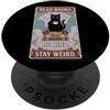 Funny Women's Sayings & Funny Ladies Des Leggi libri, Sii gentile, Rimani strano - Caffè Cat Women Reading PopSockets PopGrip Adesivo