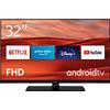 Nokia 32 Pollici (80 cm) FHD Televisori - Smart Android TV (HDR10, DVB-C/S2/T2, Netflix, Prime Video, Disney+) - FN32GV310-2023