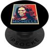 Michelle Obama Red Blue Pop Art Poster A Michelle Obama First Lady Ritratto Rosso Blu Pop Art Poster PopSockets PopGrip Adesivo