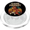 Retro Video Game Lover Console Gamers Pa Divertente Parrot Gamer Meme Retro Gioco di Giochi di parole Animal Joke Console PopSockets PopGrip per MagSafe
