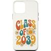 Groovy Kindie School Graduation Ts Custodia per iPhone 12 mini Classe del 2039 Retro Daisy Flower Sun Groovy Anno di Laurea