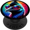 Cassowary Tie Dye Sunglasses Art Store Cool Tie Dye Cassowary Sunglasses Bird Illustration Art PopSockets PopGrip Adesivo