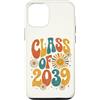 Groovy Kindie School Graduation Ts Custodia per iPhone 12/12 Pro Classe del 2039 Retro Daisy Flower Sun Groovy Anno di Laurea