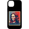 Michelle Obama Red Blue Pop Art Poster A Custodia per iPhone 14 Plus Michelle Obama First Lady Ritratto Rosso Blu Pop Art Poster