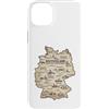 Lakelandwholesale1 Shirt Company Custodia per iPhone 14 Plus Deutschland Karte Der Landeskinder Germania Vintage Mappa