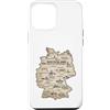 Lakelandwholesale1 Shirt Company Custodia per iPhone 12 Pro Max Deutschland Karte Der Landeskinder Germania Vintage Mappa