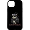 Coven Couture Witchy Halloween Fashion G Custodia per iPhone 15 Plus Cappello da strega gatto con occhiali da sole e piume, scialle elegante