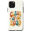 Groovy Kindie School Graduation Ts Custodia per iPhone 11 Pro Classe del 2039 Retro Daisy Flower Sun Groovy Anno di Laurea