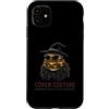 Coven Couture Witchy Halloween Fashion G Custodia per iPhone 11 Cheeseburger, cappello da strega con occhiali da sole, scialle con piume