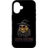 Coven Couture Witchy Halloween Fashion G Custodia per iPhone 16 Cheeseburger, cappello da strega con occhiali da sole, scialle con piume