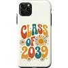 Groovy Kindie School Graduation Ts Custodia per iPhone 11 Pro Max Classe del 2039 Retro Daisy Flower Sun Groovy Anno di Laurea