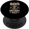 Medieval Knight Birthday Boy Matching Fa Figlio del compleanno ragazzo cavaliere festa PopSockets PopGrip Adesivo