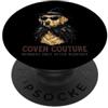 Coven Couture Witchy Halloween Fashion G Labrador Retriever Lab Cappello da strega Occhiali da sole e scialle con piume PopSockets PopGrip Adesivo