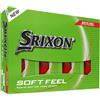 Srixon SOFT FEEL BRITE - Palline da golf ad alta visibilità e tocco ultra-morbido | Lunga distanza e traiettoria stabile | Spin controllato e rapido rilevamento | Arancione/Rosso/Verde
