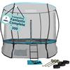 HUDORA Trampolino Fantastic Complete - Trampolino da giardino con rete di sicurezza e diametro 300cm - Tappeto elastico con rete - Trampolino per famiglie con telo extra ai bordi fino a 100kg