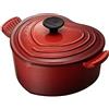 LE CREUSET Cocotte a cuore in ghisa vetrificata, diameter 20 cm, Ciliegia, 25105020602460