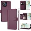 linsuyu Cover Compatible con ZTE Blade A73 4G 【Design a portafoglio due scomparti per carte】 Custodia per cellulare Violet
