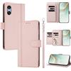 linsuyu Cover Compatible con Sony Xperia 10 VI 2024 【Design a portafoglio due scomparti per carte】 Custodia per cellulare Pink